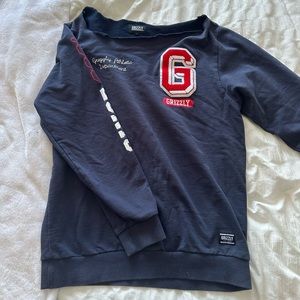 Off the shoulder Grizzly Crewneck